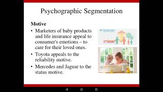 Marketing 1 Ch 624  Psychographic amp Benefit Segmentation [upl. by Hadrian652]