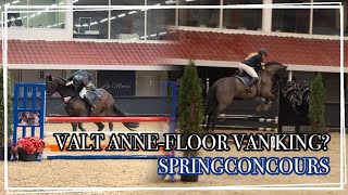 VALT ANNEFLOOR VAN KING TIJDENS SPRING CONCOURS  VLOG Paardzoektbaas [upl. by Skillern665]