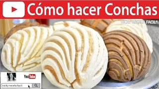 CÓMO HACER CONCHAS  VickyRecetaFacil [upl. by Clem]