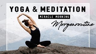 Yoga amp Meditation Morgenroutine  Selbstbewusst Positiv amp Dankbar in deinen Tag starten [upl. by Ahseeyt]