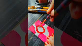 Boho painting with leaf  painting  boho  viral  youtube  shorts [upl. by Irving]