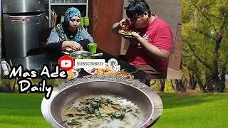 MASAK LODEH KACANG TERONG BUMBU KUNING LAUK IKAN ASIN MAKAN BERSAMA MAS ADE DAILY [upl. by Berkin]