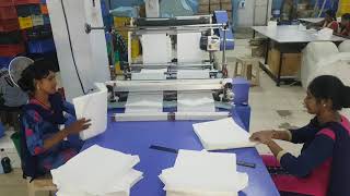 Non woven fabric roll cutting machine shivam machinery delhi [upl. by Anifesoj510]