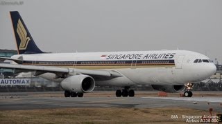 シンガポール航空 A330300離陸  Singapore Airlines A330300 Takeoff9VSTN [upl. by Modla731]