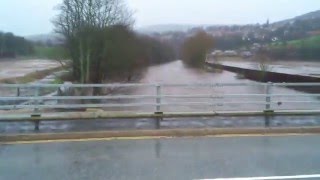 New Bridge flooding at Copley West Yorkshire 261215 [upl. by Malaspina161]