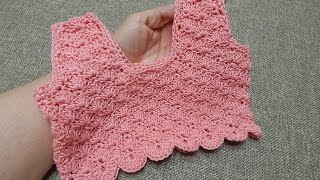 Blusa Corpiño Crochet para Vestido 2 Años cc [upl. by Ekle]