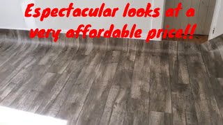 How to measure cut and install Linoleum floors Part 1 of 3 [upl. by Odessa537]