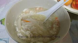 Receta Sopa de Marisco China [upl. by Nivi]