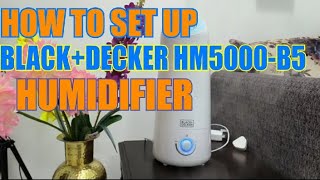 How to set HM 5000B5 humidifier of blackdecker at home [upl. by Notnyw]