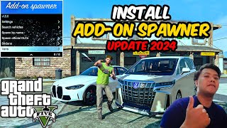 CARA PASANG ADDON VEHICLE SPAWNER TERBARU 2024 GTA 5  GTA 5 MODS [upl. by Anuaik]