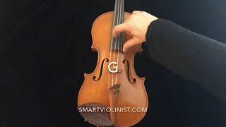 Violin tuner Notes G D A E Straight Tune Your Violin by ear notes only Smartviolinistcom [upl. by Irallih]