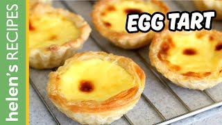 EGG TART Recipe  Tart Trứng  Helens Recipes [upl. by Bailie]