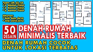 50 Denah Rumah Minimalis Modern Terbaik  Cocok untuk Lahan Terbatas [upl. by Adnoluy723]