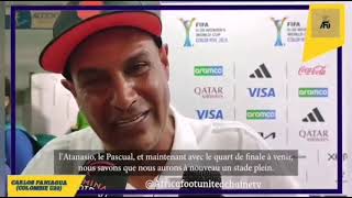 CDM féminine U20 Le coach de la Colombie Carlos Paniagua content du soutien du peuple Colombien [upl. by Pellegrini269]