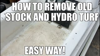 How to remove old jet ski stand up Hydro turf Works for stock mats too Lazy way superjet 650sx [upl. by Beora]