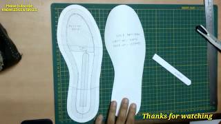 Basic Shoe Designing Method Bottom Part of Shoe for Cemented Construction  KNOWLEDGE amp SKILLS [upl. by Shriver]