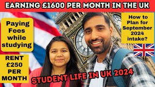 Student Life in UK 2024  Life after finding a JOB  Earning up to £1600 per month amp paying Fees [upl. by Enialem]