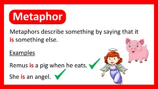 What is a METAPHOR 😇 Learn with Examples [upl. by Atinniuq726]