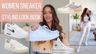 Women Sneaker Styling Haul  Sneaker Look book  Nike Adidas Veja Vans Converse [upl. by Enyt]