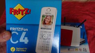 DECT Telefon AVM FritzFon C4cordless phone [upl. by Far850]