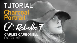 Charcoal Portrait  Rebelle 7 Tutorial [upl. by Anura]