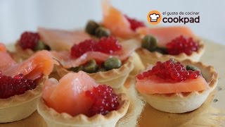 Canapés Navideños fríos y fáciles Aperitivos de Navidad [upl. by Esorrebma]