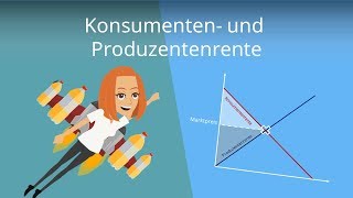 Produzentenrente und Konsumentenrente berechnen  einfache Erklärung [upl. by Arny313]