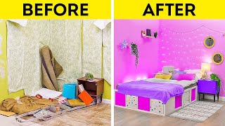 EXTREME ROOM MAKEOVER  Cool Home Decorating Hacks [upl. by Airotkciv]