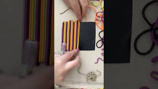 Polymer Clay Halloween Stripe  polyclay  Sculpey  craft  earring making [upl. by Eelydnarb]