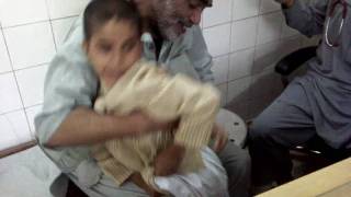 scared child from injection in DR FAISAL KHANs clinic [upl. by Marthe]