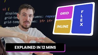 Learn CSS Displays in 12 Minutes  Grid Flexbox Inline Block Block [upl. by Sadirah]