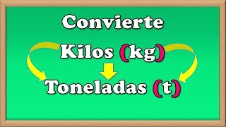 Como convertir Kilogramos Kg a toneladast unidades de masa [upl. by Azriel89]