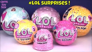 LOL Surprise DOLLS Series 1 3 4 Confetti POP Glam Glitter LIL Sisters EYE SPY Unboxing TOYS [upl. by Anrehs659]