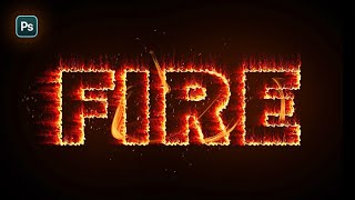 Fire Text Effect in Photoshop  Easy StepbyStep Guide [upl. by Feetal13]