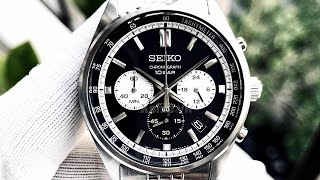 Xshipvn Seiko Chronograph Quartz Black Dial Men Watch SSB429P1 [upl. by Robena988]