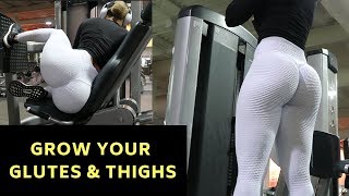 BEST EXERCISES TO GROW YOUR GLUTES amp THIGHS [upl. by Erdah]