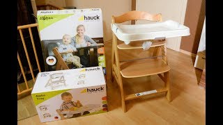 Hauck Alpha plus Stuhl  Hochstuhl unboxing und Aufbau [upl. by Dewar621]