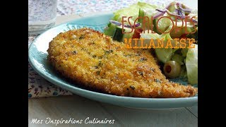 Recette escalope Milanaise  Chicken Milanese [upl. by Ut253]