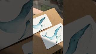 《無邊 19》水彩畫  座頭鯨 《No Frame 19》Watercolor Paint  Humpback Whale [upl. by Veedis]