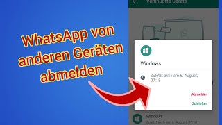 WhatsApp von anderen Geräten abmelden Anleitung ✅ [upl. by Cardon]