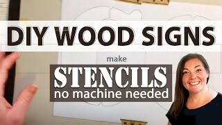 DIY Wood Signs  Stencil  No Machine Needed [upl. by Llorre]