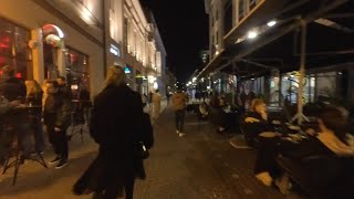 Lithuania walk 108  Vilnius City Center Vibrant Nightlife lithuania [upl. by Nairbo8]