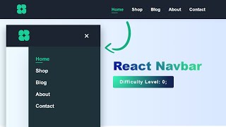 React Responsive Navbar Tutorial  Beginner React JS Project [upl. by Lesoj]