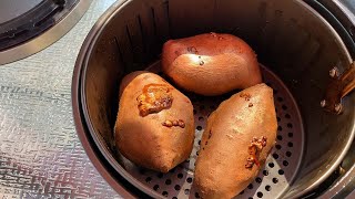 Air Fryer Baked Sweet Potatoes Recipe  How To Cook Whole Sweet Potatoes In The Air Fryer  Perfect [upl. by Attenohs397]