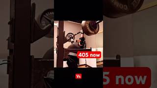 405 then vs now 👀 transformation strongman powerlifting weightlifting overheadpress gym pr [upl. by Aneres]