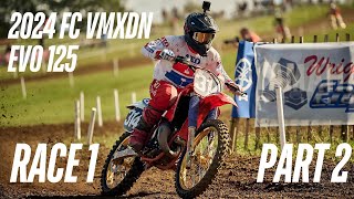 Farleigh Castle VMXdN 2024 EVO 125 Race 1 GOPRO 360 [upl. by Amilas995]