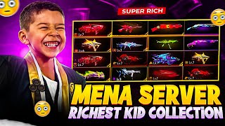 ₹2 Crore Collection 😰 Free Fire MENA Server Richest Kid ID [upl. by Aihsenak]