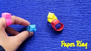 How to Make a Easy Paper Rings 💍  Origami Rings  DIY Paper Rings  Easy Paper Rings [upl. by Aretak]