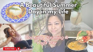 A BEAUTIFUL SUMMER DAY IN MY LIFE  Cooking amp Cleaning Day  Thai Curry Recipe  YOGA  Pinky Ghosh [upl. by Gautea]