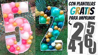 Números grandes con Globos [upl. by Aneehta]